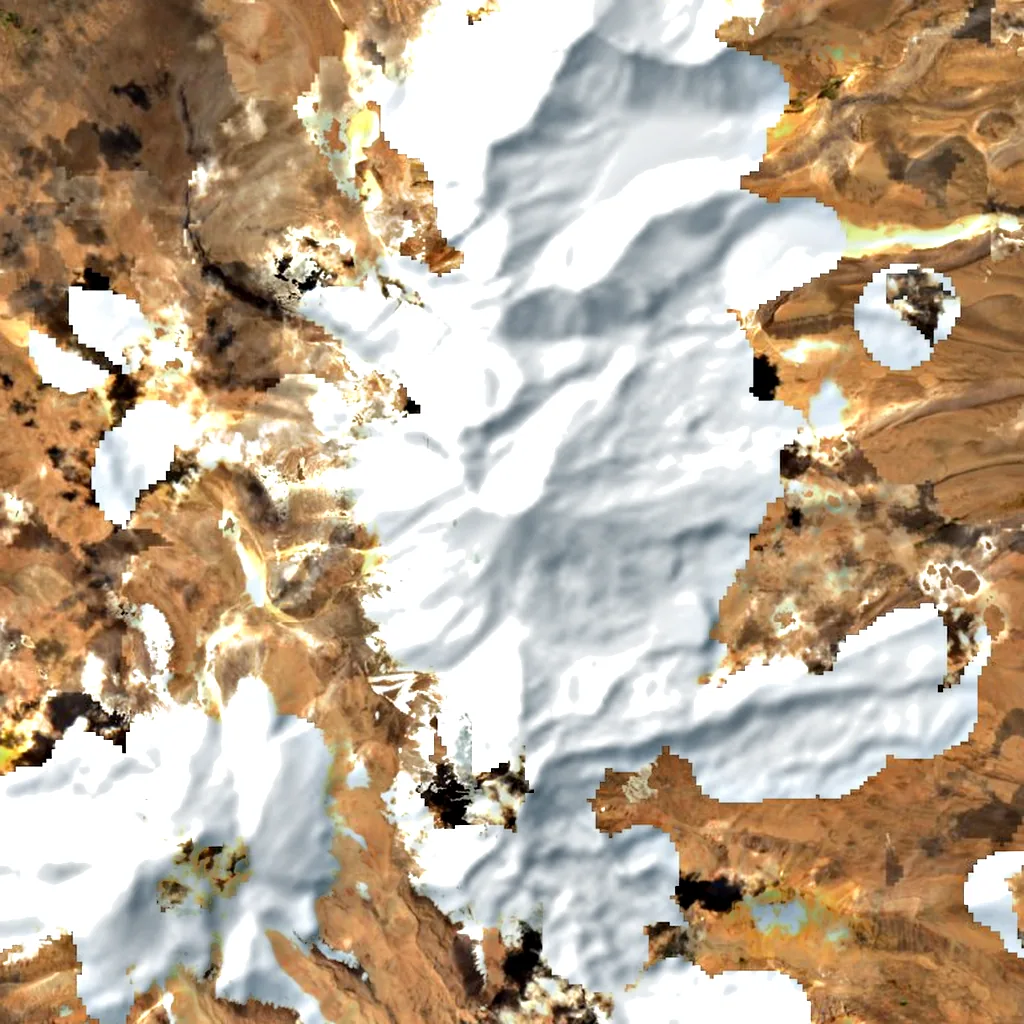 Acotango seen from above (Sentinel-2)