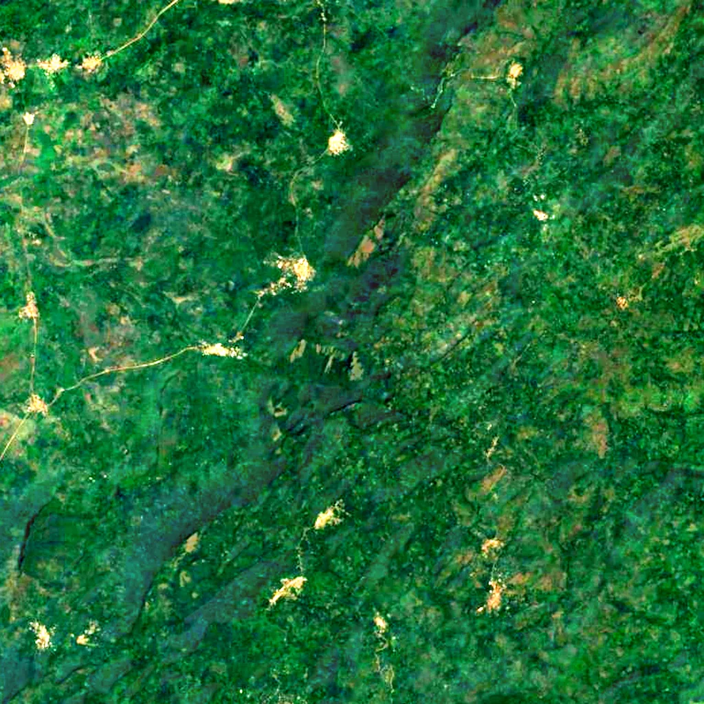 Aduadu seen from above (Sentinel-2)