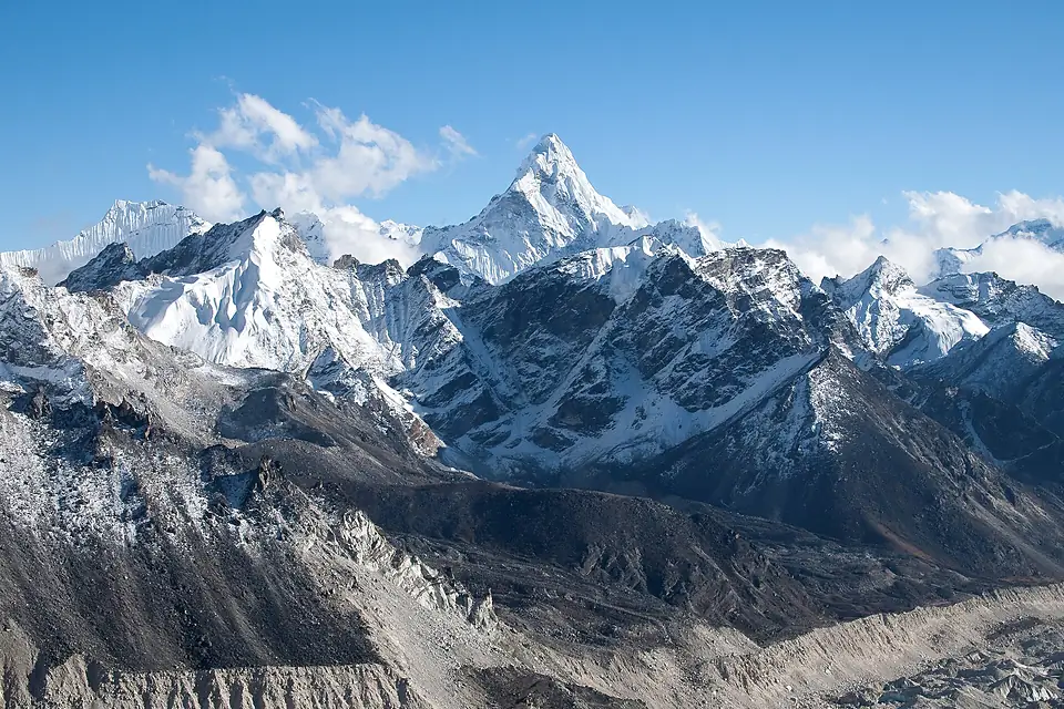 Ama Dablam and other peaks, Kala Patthar, Nepal, Asia