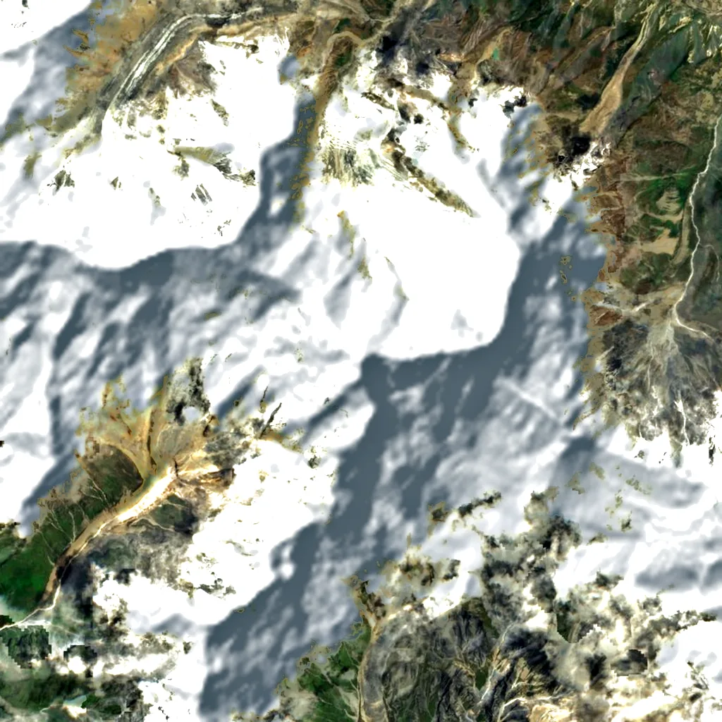 Annapurna III seen from above (Sentinel-2)