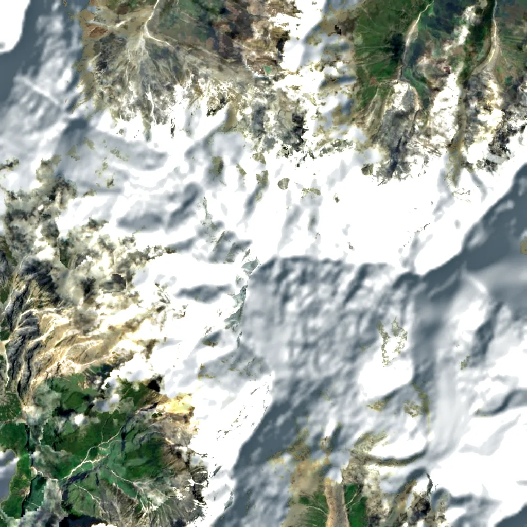 Annapurna IV seen from above (Sentinel-2)