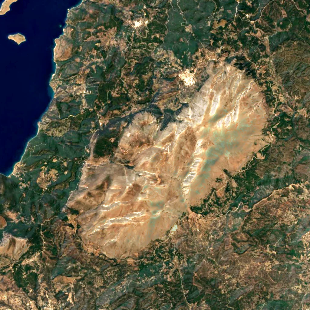 Atavyros seen from above (Sentinel-2)