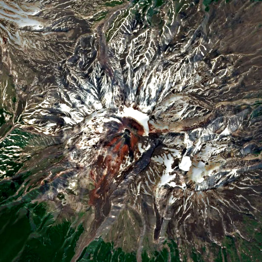 Avachinsky seen from above (Sentinel-2)