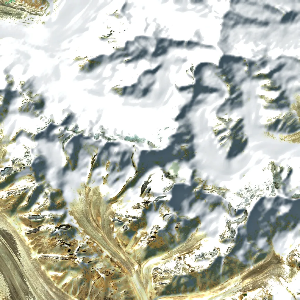 Baintha Brakk seen from above (Sentinel-2)