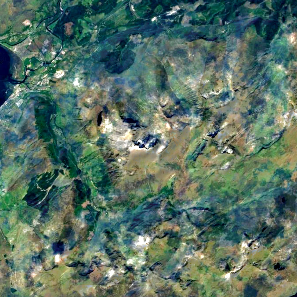 Ben Nevis seen from above (Sentinel-2)