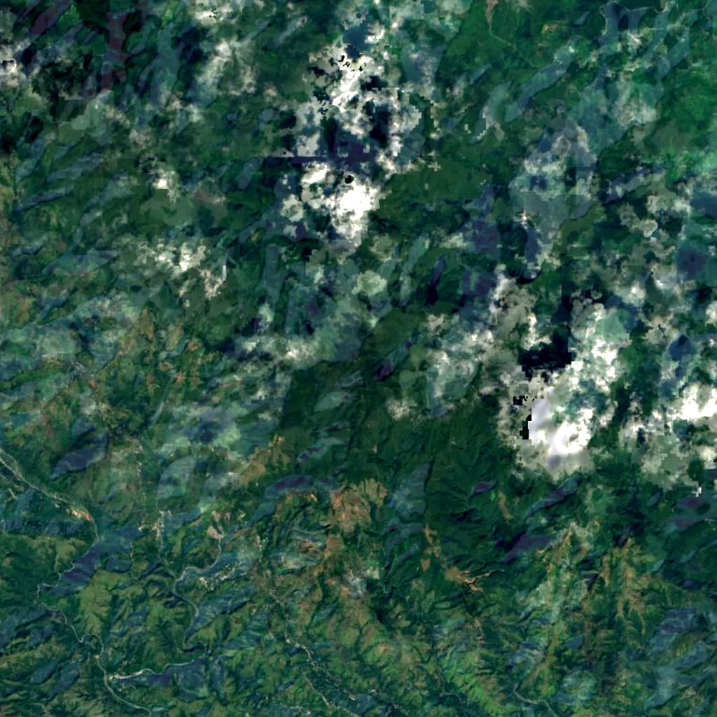 Blue Mountain Peak seen from above (Sentinel-2)