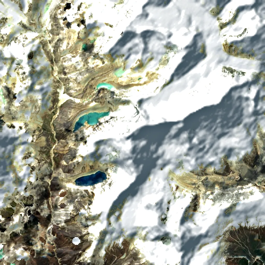 Chamlang seen from above (Sentinel-2)