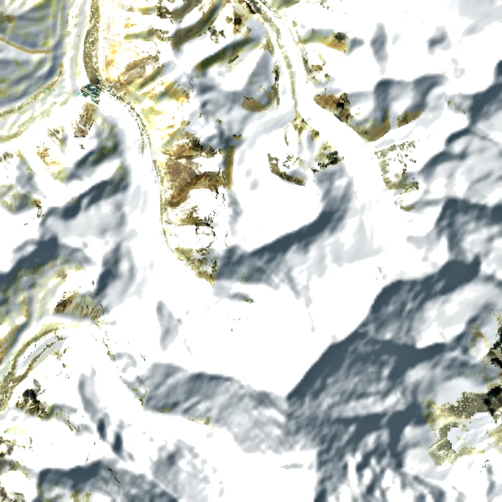 Changtse seen from above (Sentinel-2)