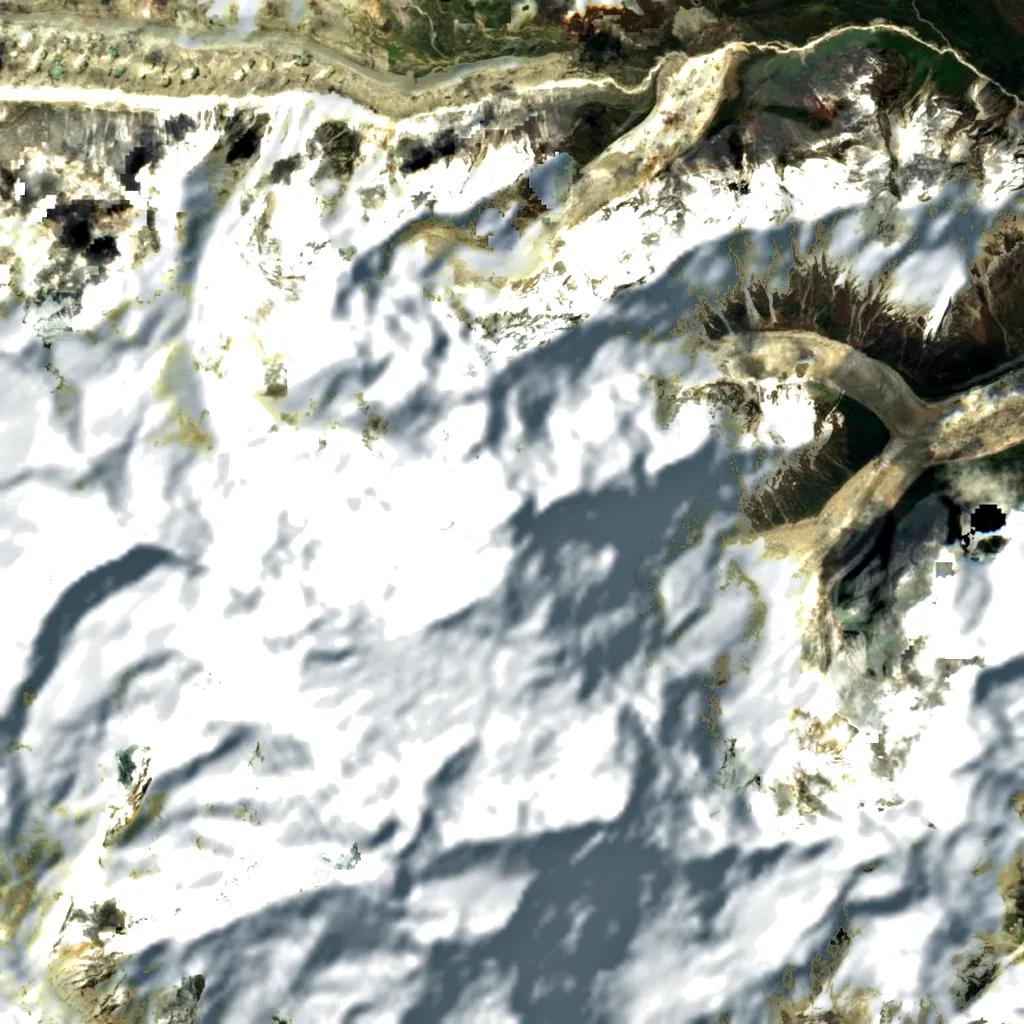 Chomo Lonzo seen from above (Sentinel-2)