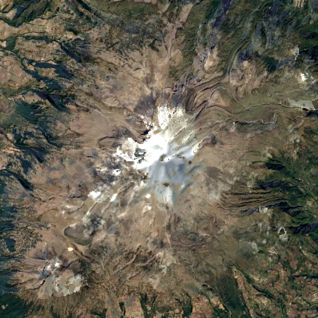 Citlaltepetl seen from above (Sentinel-2)