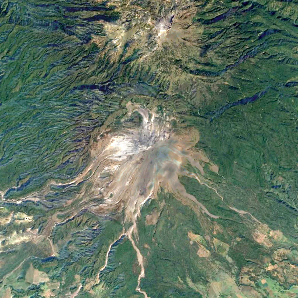 Colima seen from above (Sentinel-2)