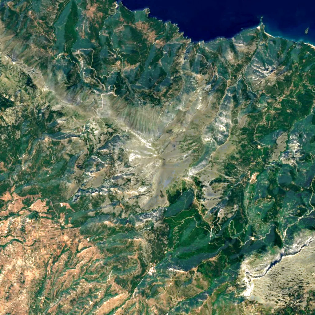Dirfi seen from above (Sentinel-2)