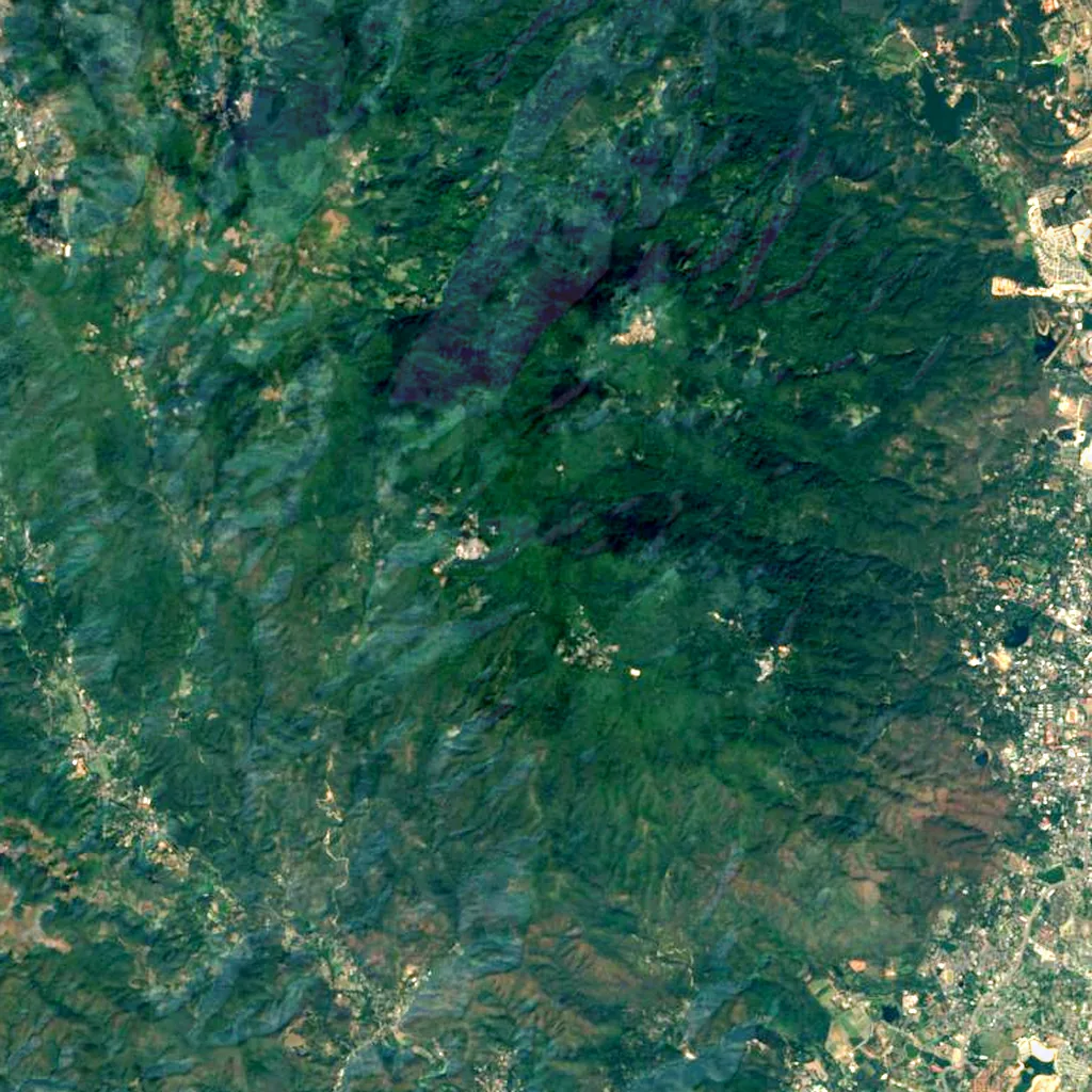 Doi Suthep seen from above (Sentinel-2)