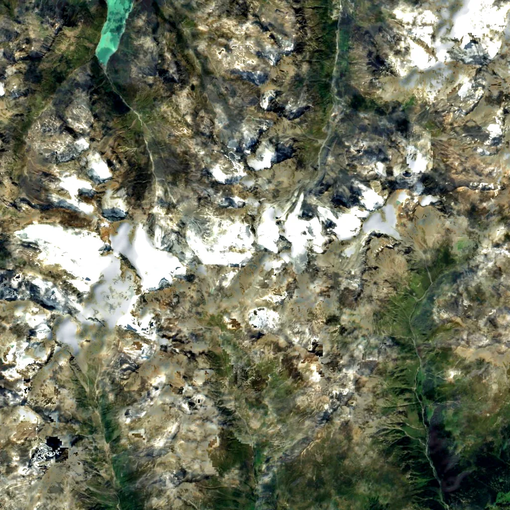 Dreiländerspitze seen from above (Sentinel-2)
