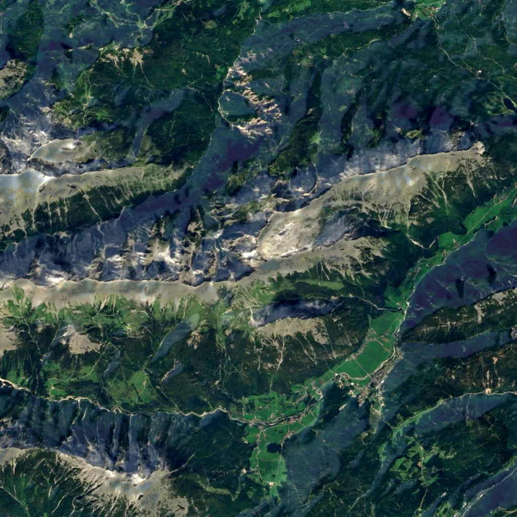 Dreitorspitze seen from above (Sentinel-2)