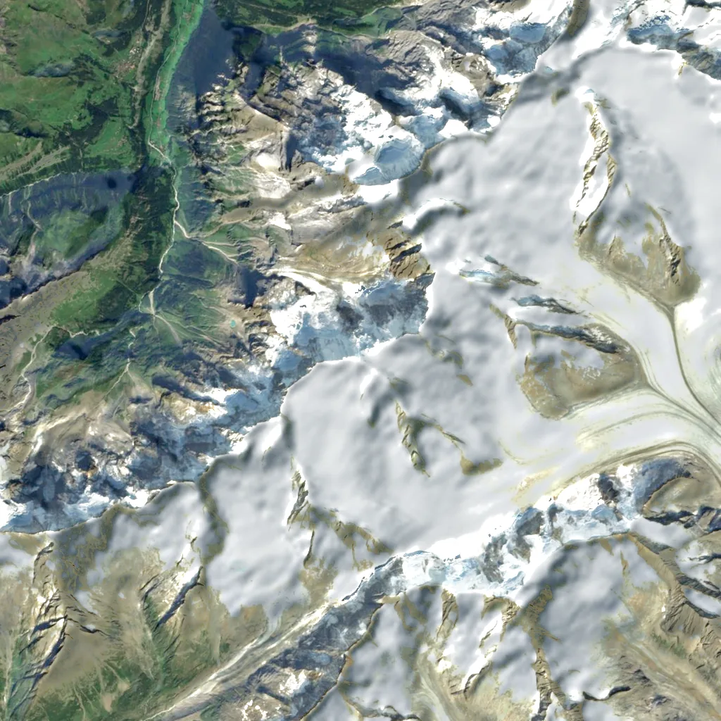 Ebnefluh seen from above (Sentinel-2)