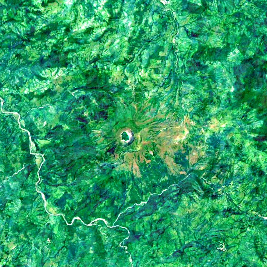 El Chichón seen from above (Sentinel-2)