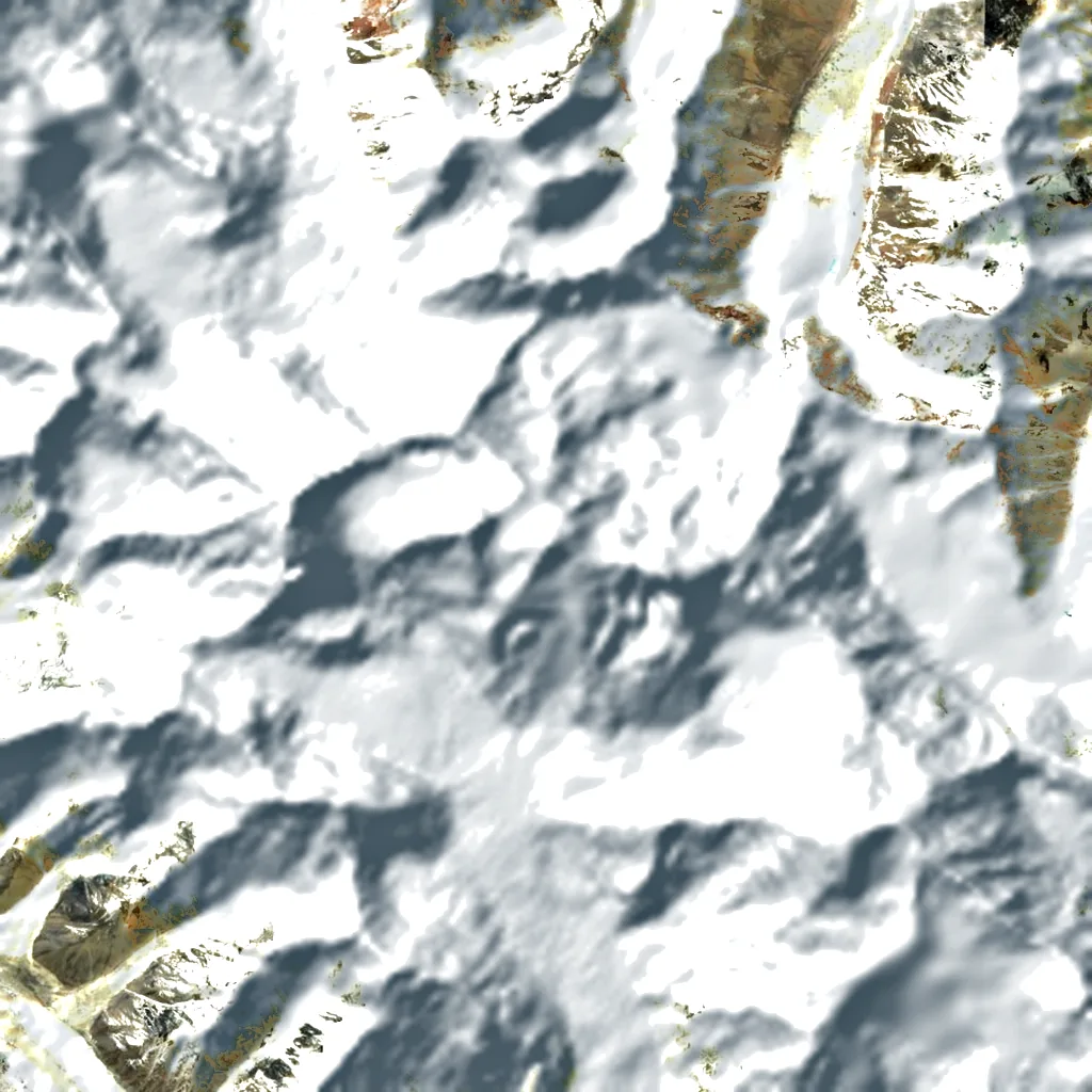 Gasherbrum II seen from above (Sentinel-2)