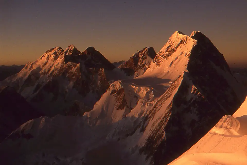 Broad Peak and Gasherbrums from K2