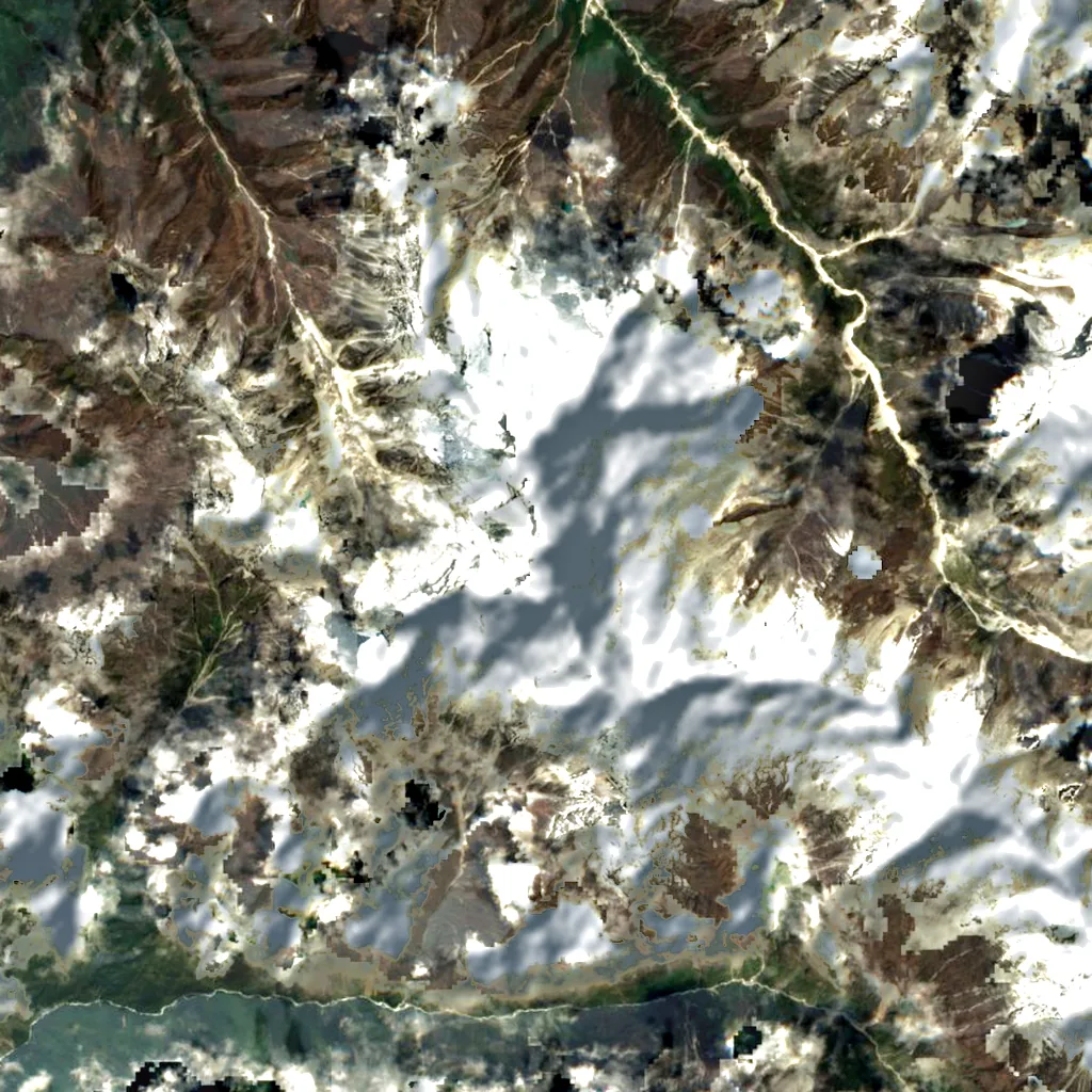 Gauri Sankar seen from above (Sentinel-2)