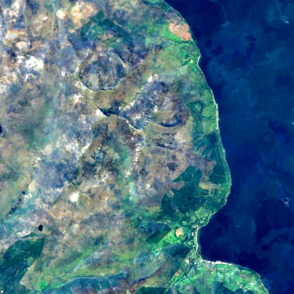 Goat Fell seen from above (Sentinel-2)