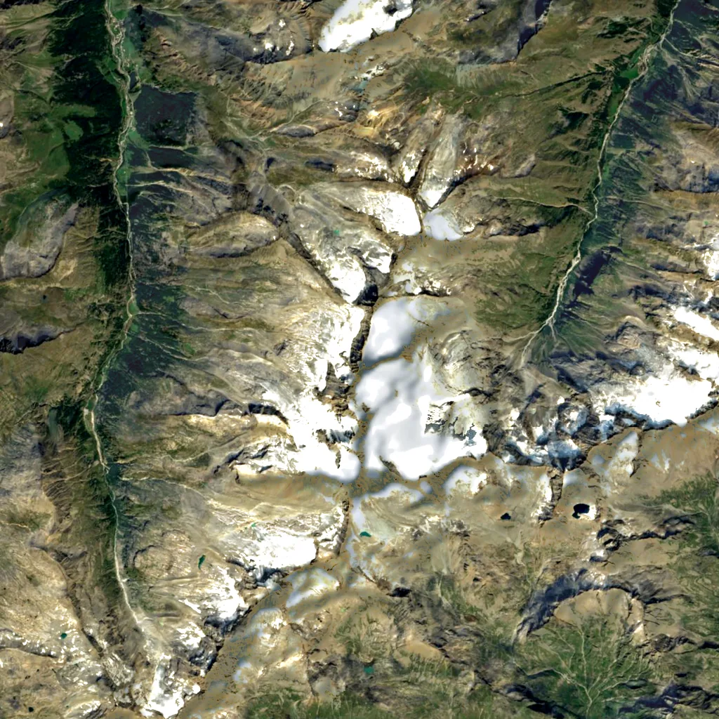Gran Paradiso seen from above (Sentinel-2)
