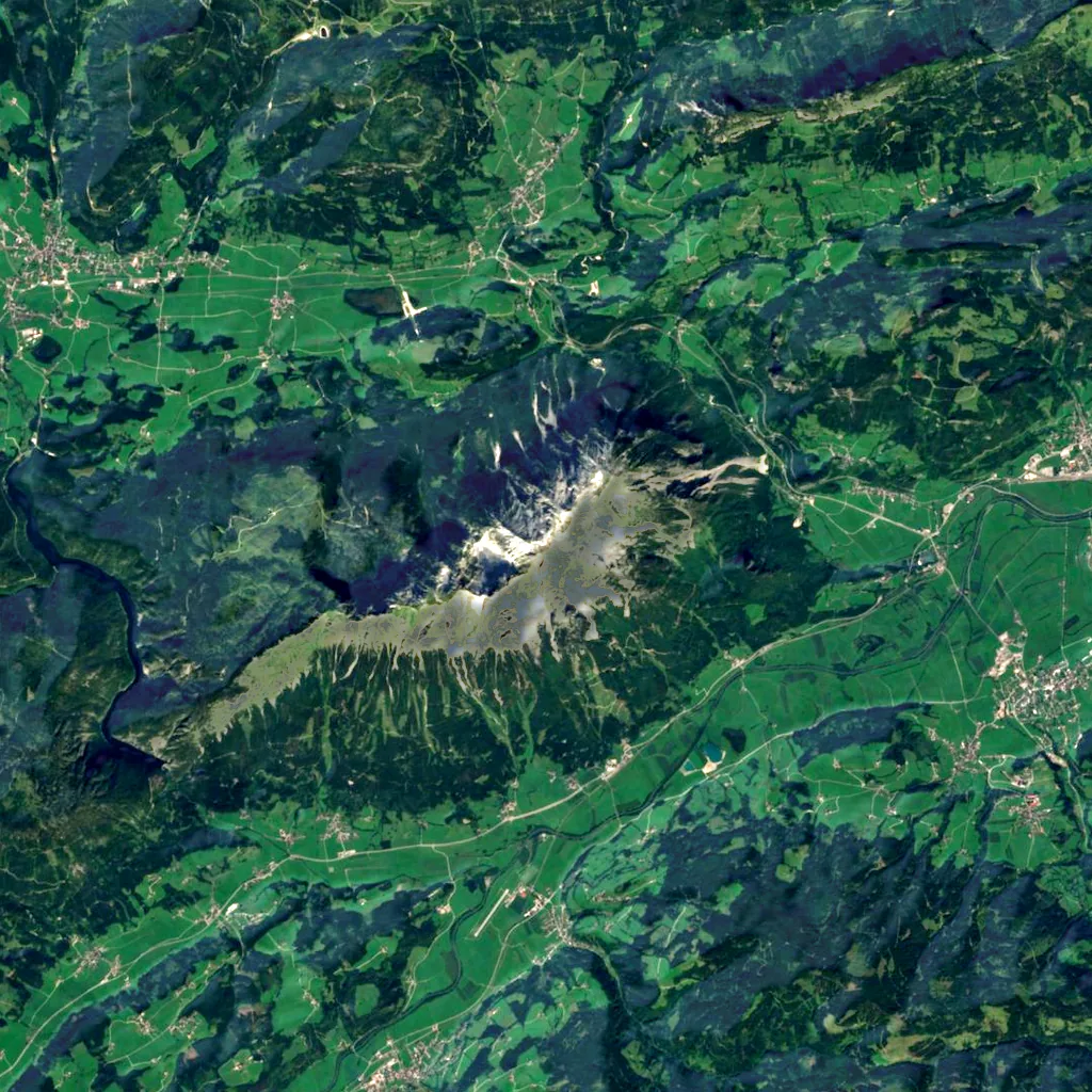 Grimming seen from above (Sentinel-2)