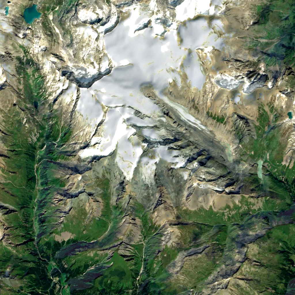Grossglockner seen from above (Sentinel-2)