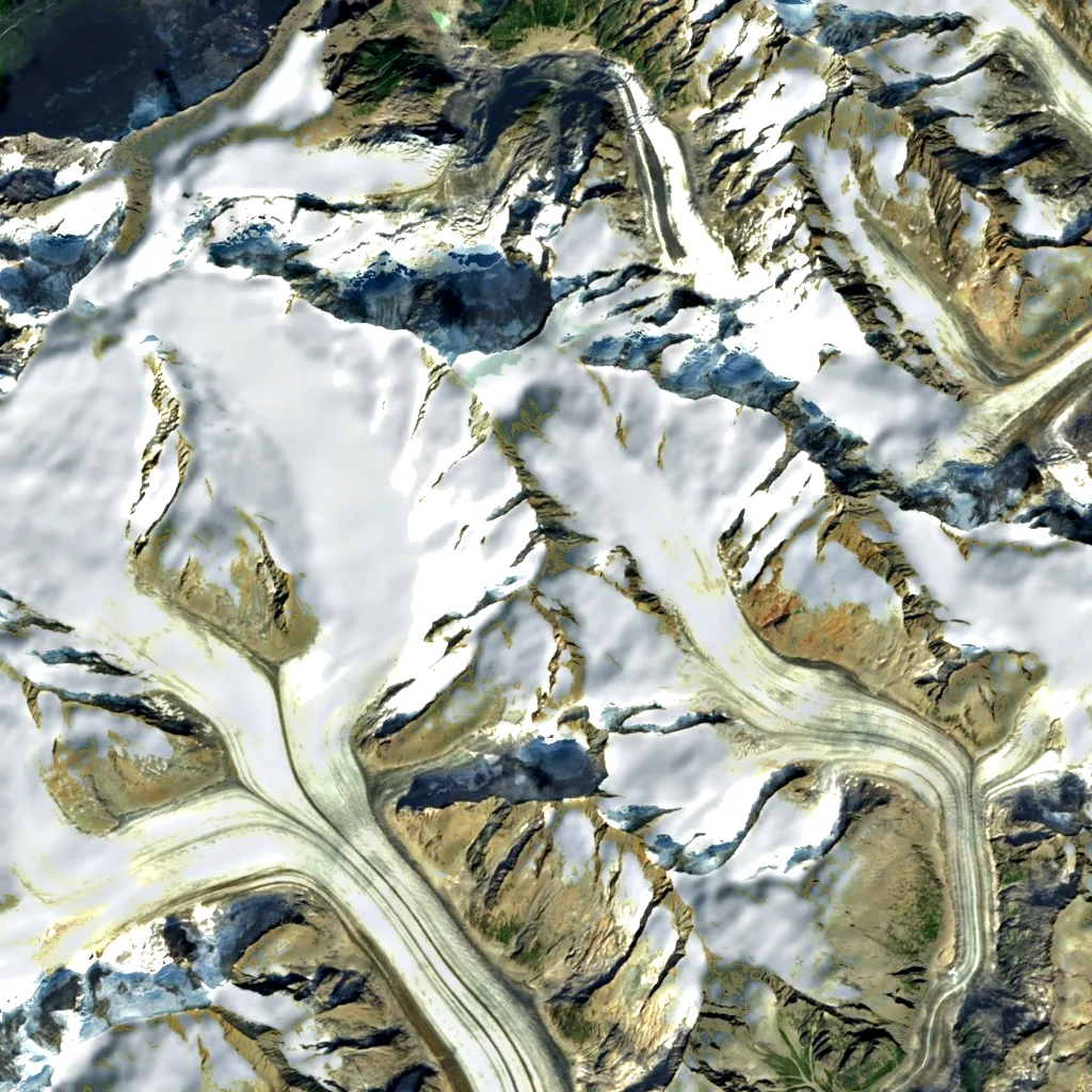 Grünhorn seen from above (Sentinel-2)