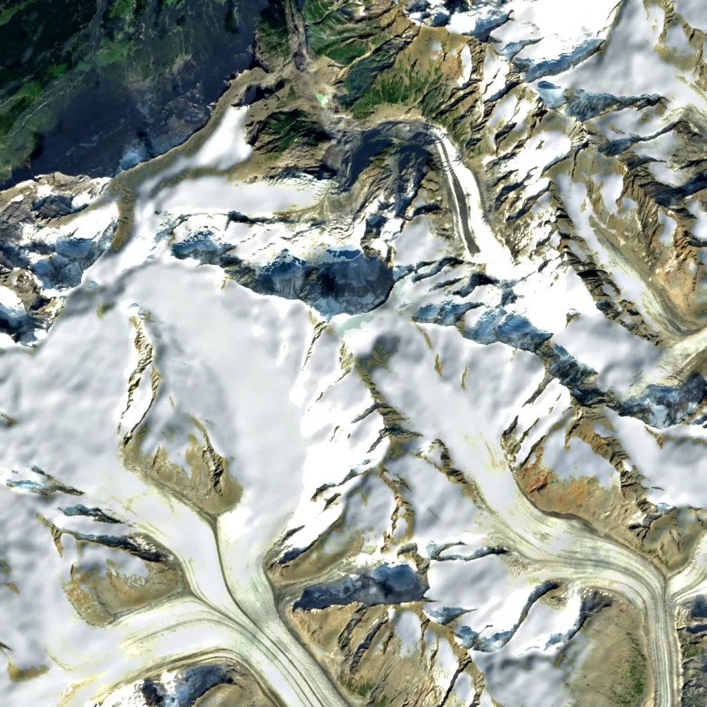 Hinter Fiescherhorn seen from above (Sentinel-2)