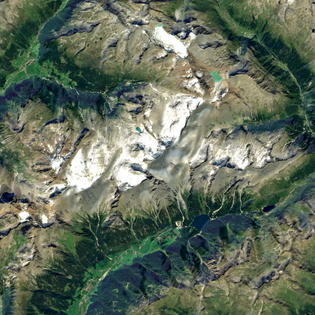 Hochgall seen from above (Sentinel-2)