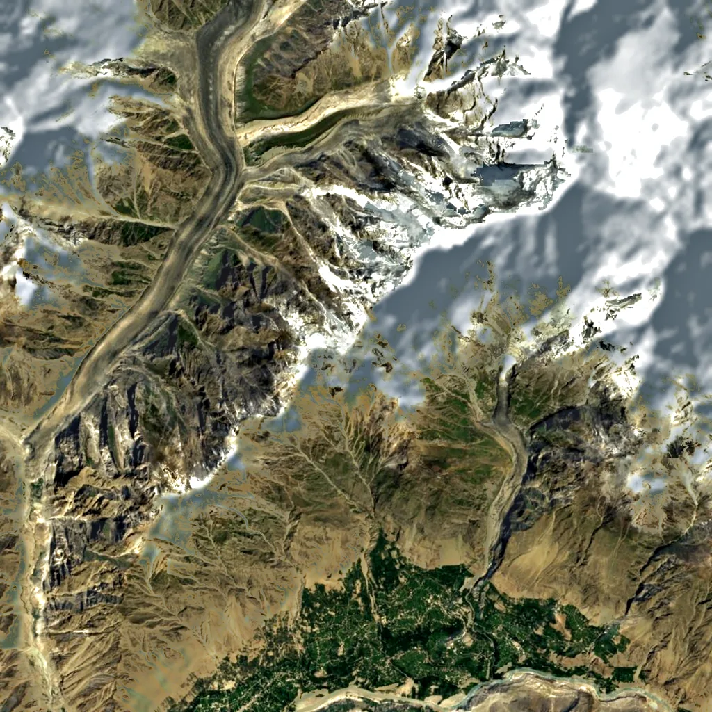 Hunza Peak seen from above (Sentinel-2)
