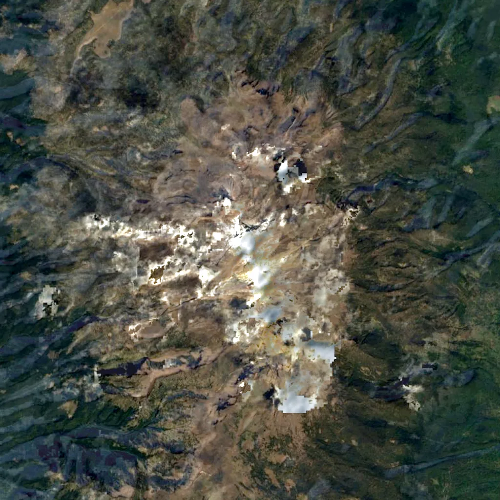 Iztaccihuatl seen from above (Sentinel-2)