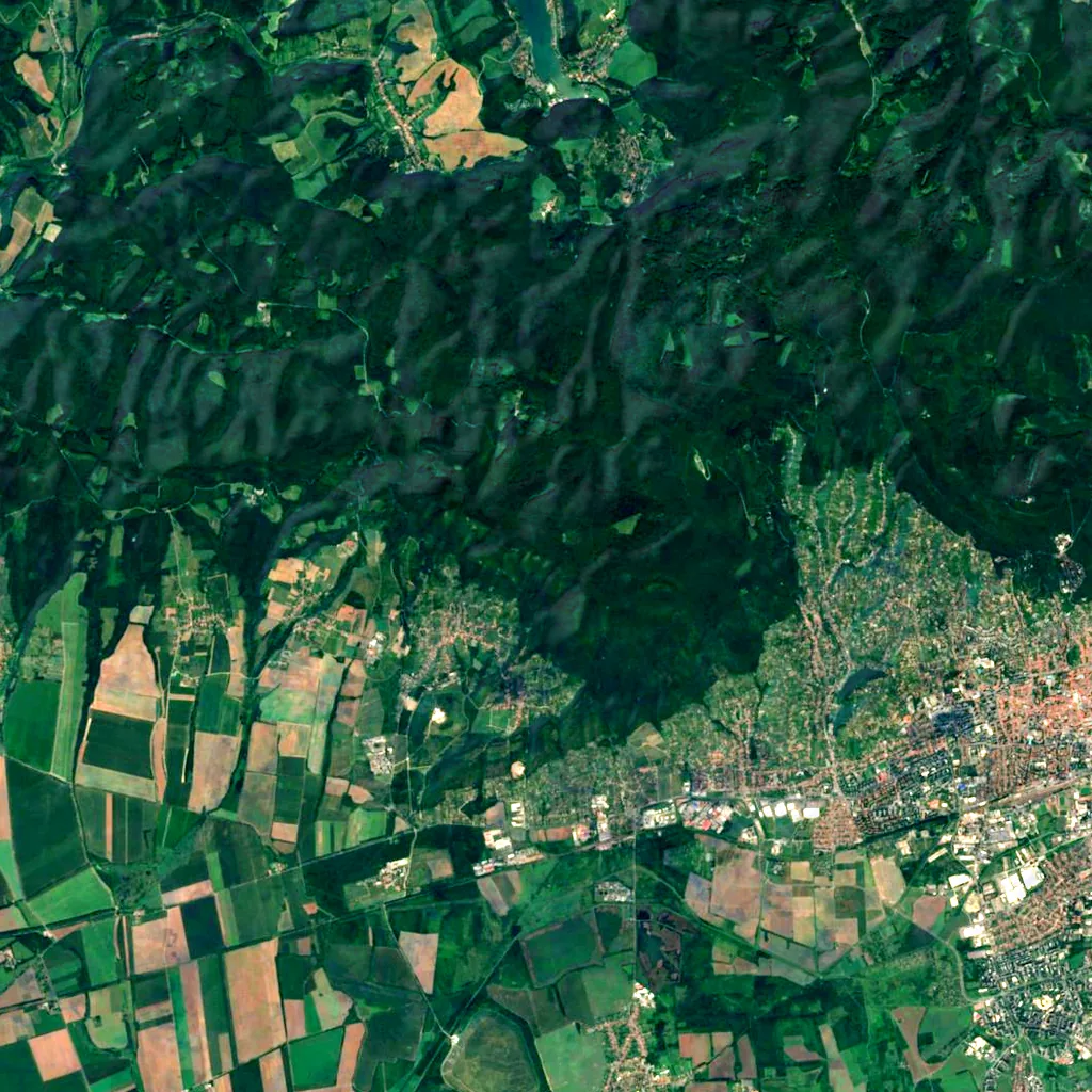 Jakab-hegy seen from above (Sentinel-2)