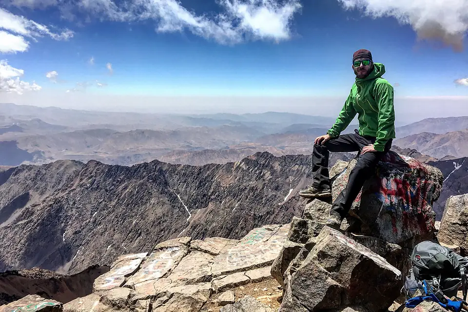 At the peak of Toubkal 4,167 m