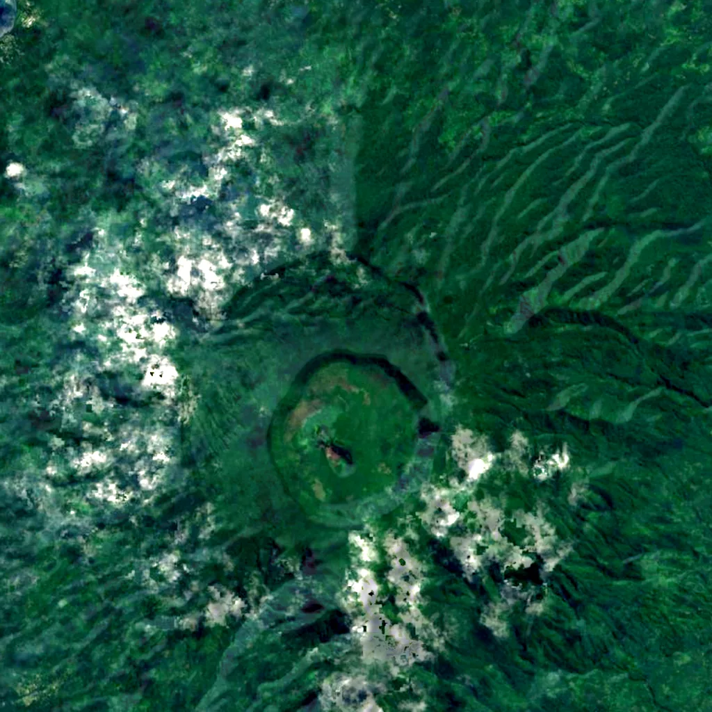 Karkar Island seen from above (Sentinel-2)