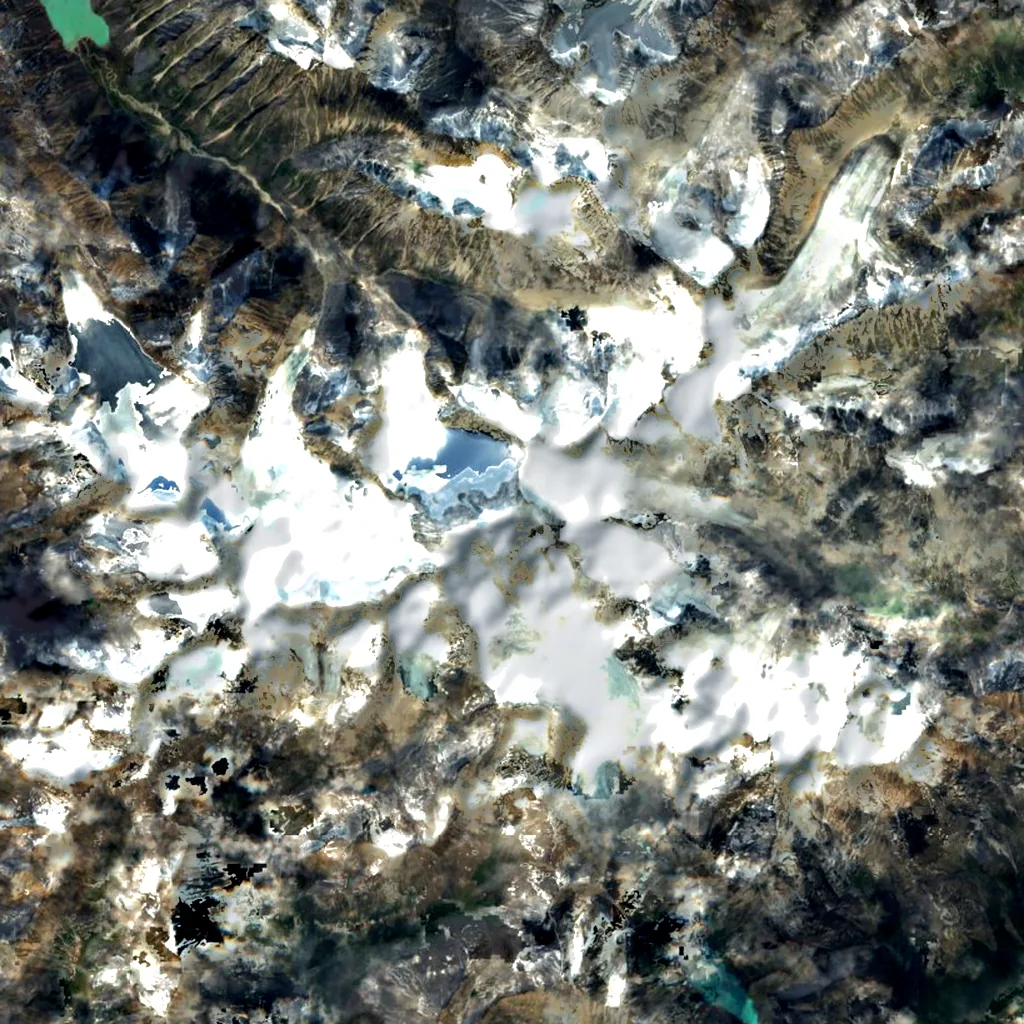 Keele Peak seen from above (Sentinel-2)