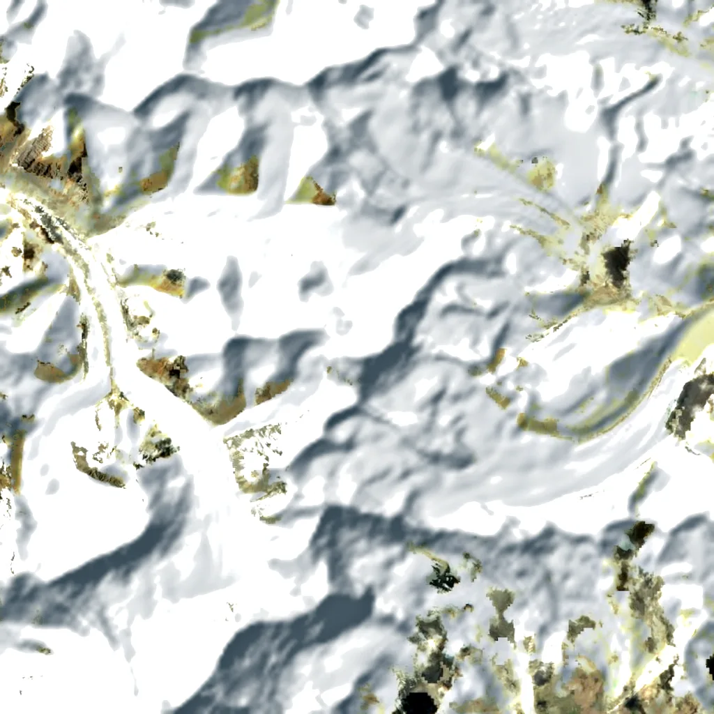 Khartaphu seen from above (Sentinel-2)