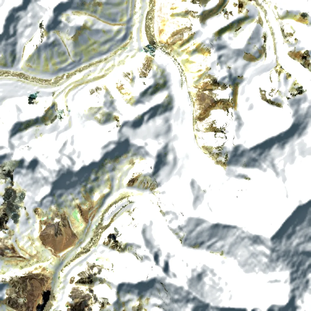Khumbutse seen from above (Sentinel-2)