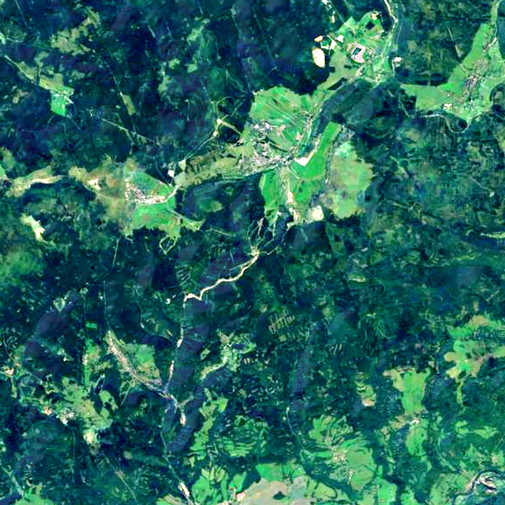Klínovec seen from above (Sentinel-2)