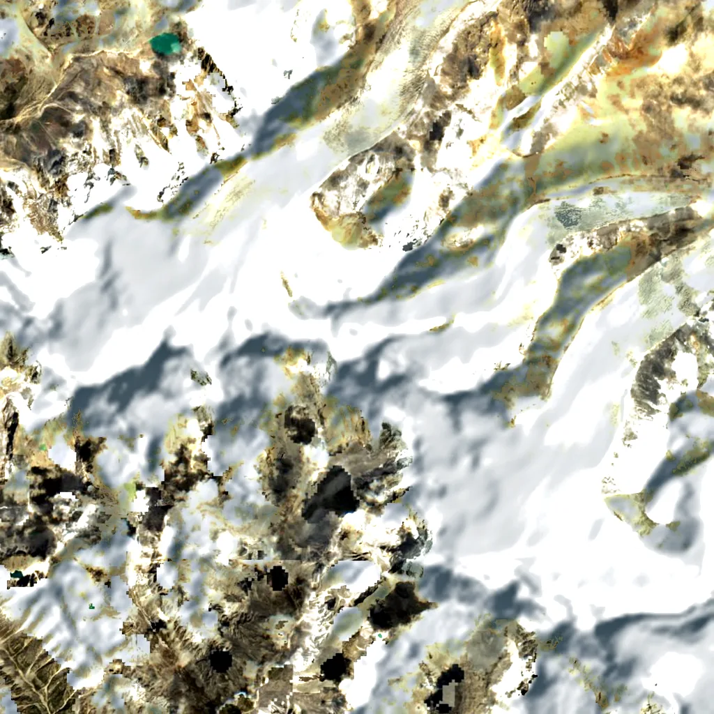 Kubi Gangri seen from above (Sentinel-2)