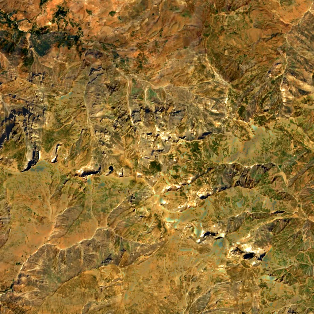 Kuhe Haji Ebrahim seen from above (Sentinel-2)