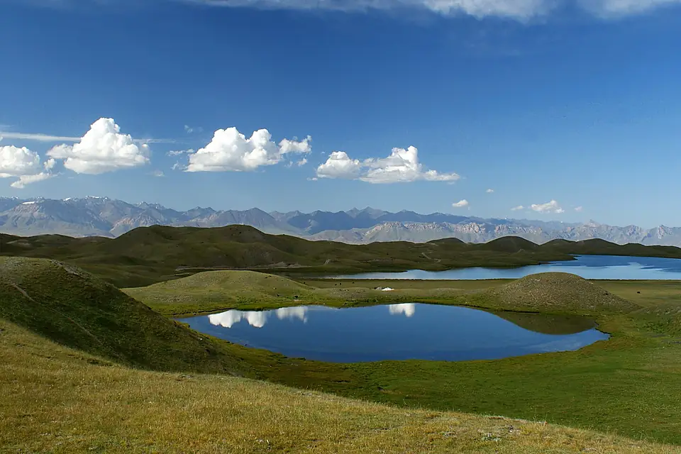 Lakes near Peak Lenin Base Camp, Kyrgyzstan