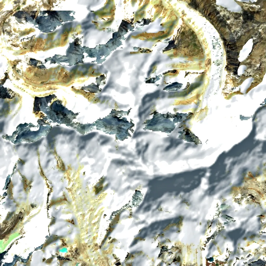 Liankang Kangri seen from above (Sentinel-2)
