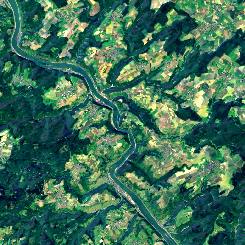 Loreley seen from above (Sentinel-2)