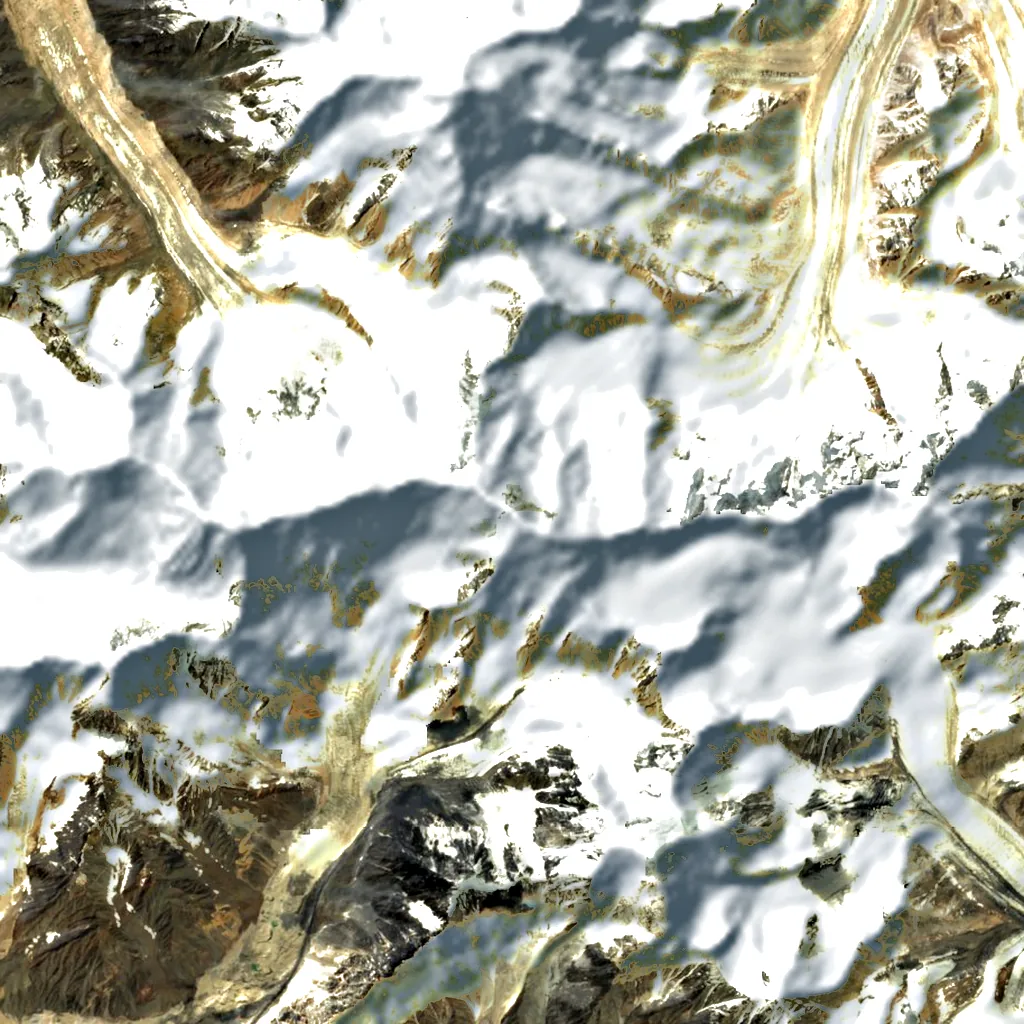 Lunkho e Dosare seen from above (Sentinel-2)