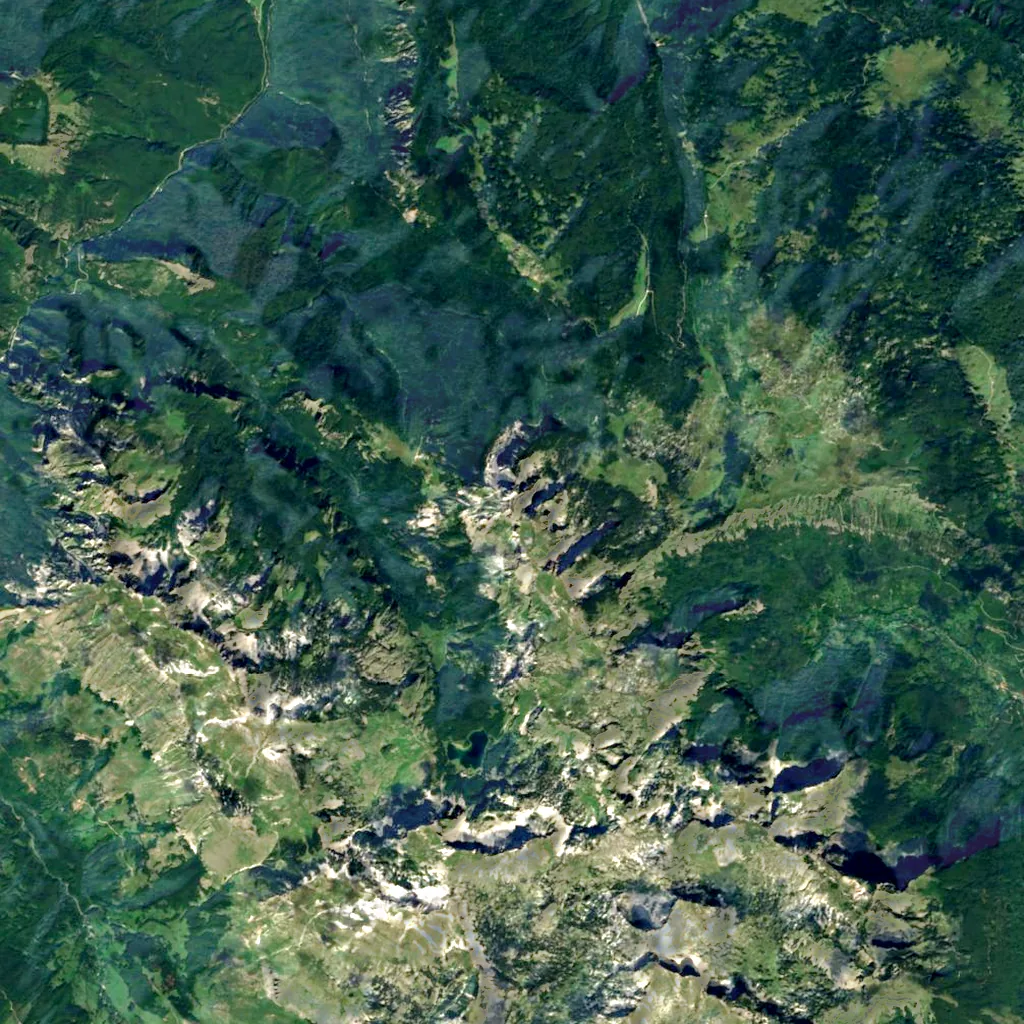 Maglić seen from above (Sentinel-2)