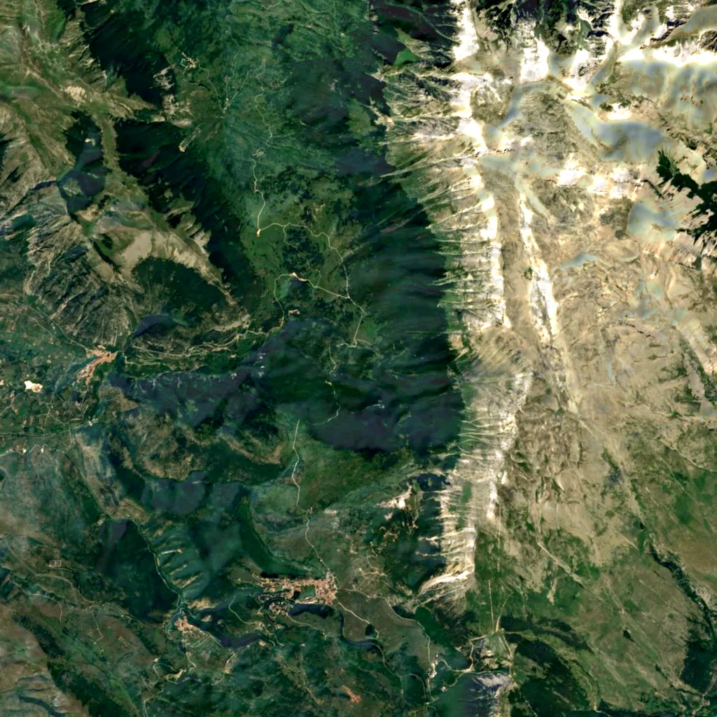 Maiella seen from above (Sentinel-2)