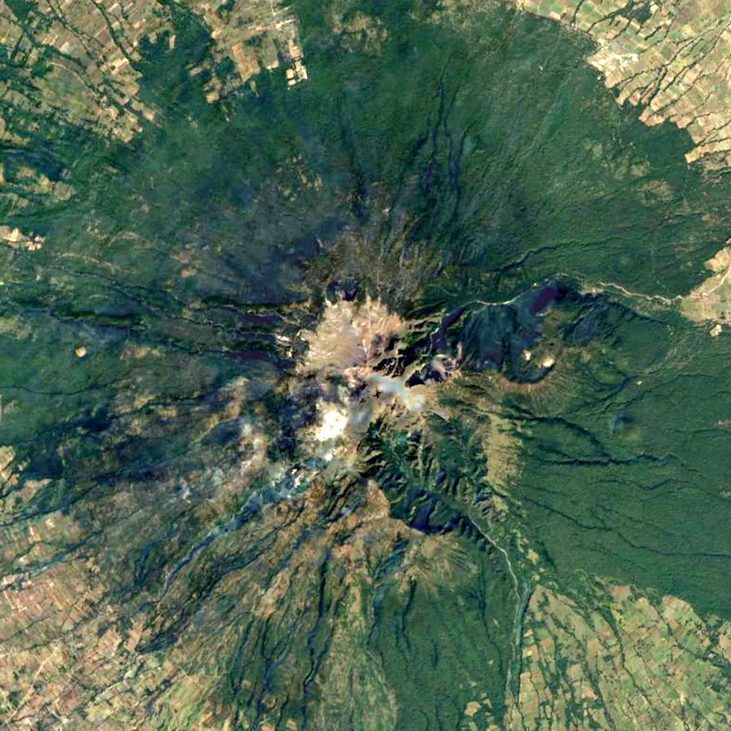 Malinche seen from above (Sentinel-2)