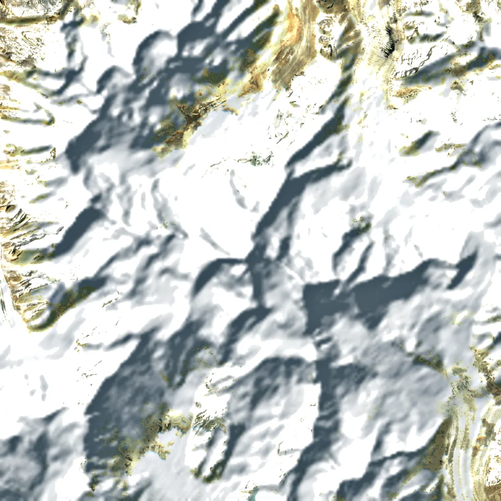Masherbrum seen from above (Sentinel-2)